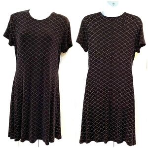 S/M (Vintage L) Marian & Maral Black and Silver 90s Party Dress